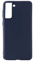 Силиконовый чехол для Samsung Galaxy S21 Plus матовый синий