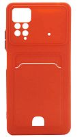 Силиконовый чехол для Xiaomi Redmi Note 12 Pro с кардхолдером красный