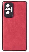Силиконовый чехол для Xiaomi Redmi Note 10 Pro кожа красный