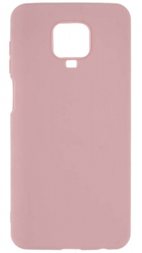 Силиконовый чехол для Xiaomi Redmi Note 9S/Note 9 Pro матовый бледно-розовый