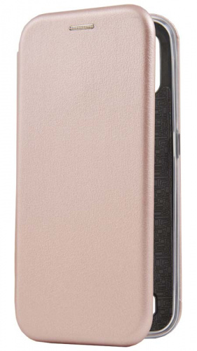 Чехол-книга OPEN COLOR для Samsung Galaxy A01/A015 розовое золото
