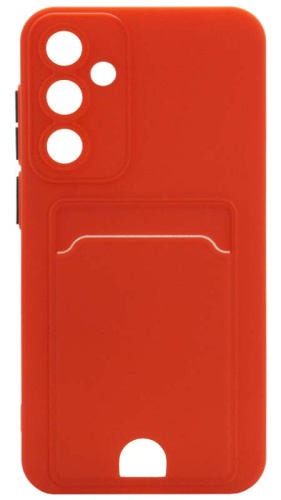 Силиконовый чехол для Samsung Galaxy S23 Fe с кардхолдером красный