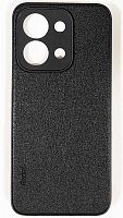 Силиконовый чехол для Xiaomi Redmi 15C кожа с лого черный