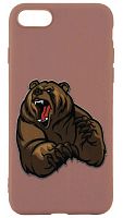 Силиконовый чехол для Apple iPhone 7/8 злой медведь