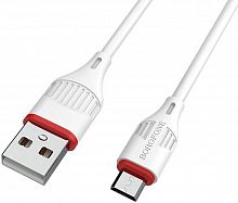 Кабель micro USB Borofone BX17 1.0м 2.0A силикон белый