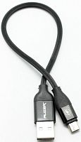 Кабель micro-USB (CA-101) Auzer в терморезиновой оплетке 25см черный