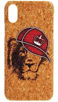 Чехол для iPhone X Cork case (Лев)