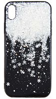 Силиконовый чехол для Apple iPhone XR Снег черный