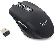 Мышь беспроводная Gembird MUSW-240, 2.4ГГц, черный, soft touch, 5 кнопоки+колесо-кнопка, 1600 DPI