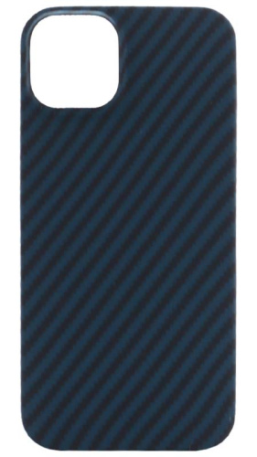 Задняя накладка поликарбонатная с Magsafe аналог Pitaka для Apple Iphone 14 темно-синий