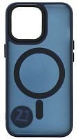 Силиконовый чехол MagSafe для Apple iPhone 13 Pro матовый синий