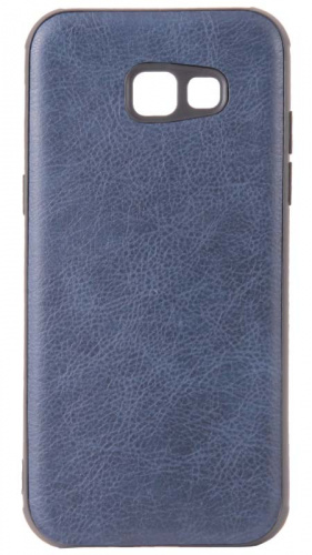 Силиконовый чехол для Samsung Galaxy A520/A5 (2017) кожа синий