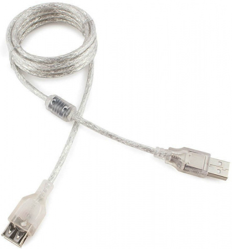 Кабель удлинитель USB2.0 Pro Cablexpert CCF-USB2-AMAF-TR-6, AM/AF, 1,8м, экран, феррит. кольцо, проз