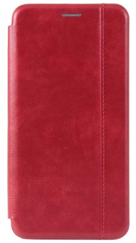 Чехол-книга OPEN COLOR для Samsung Galaxy A03S/A037 с прострочкой красный