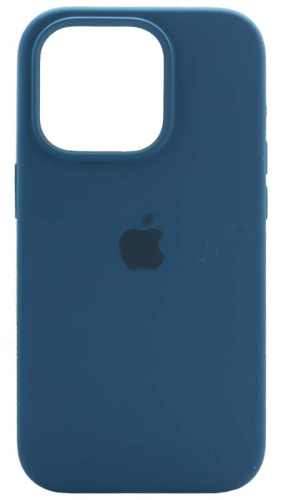 Задняя накладка Soft Touch для Apple Iphone 14 Pro морской синий фото 2