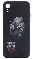 Силиконовый чехол для Apple iPhone XR фосфор животные тигр