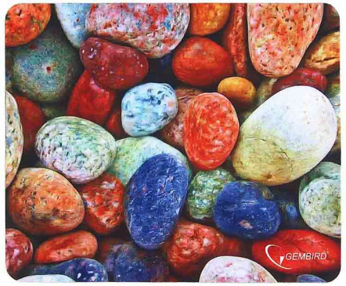 Коврик для мыши Gembird MP-STONES, рисунок "камни", размеры 220*180*1мм, полиэстер+резина