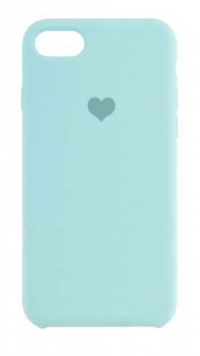 Задняя накладка Soft Touch Love для Apple iPhone 7/8 светло-бирюзовый
