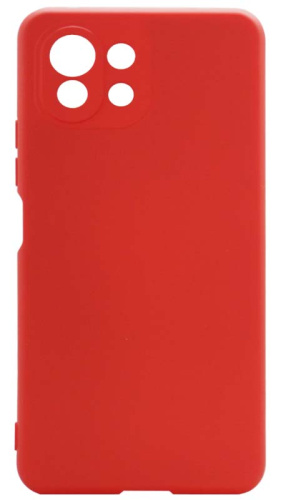 Силиконовый чехол Soft Touch для Xiaomi Mi11 Lite красный