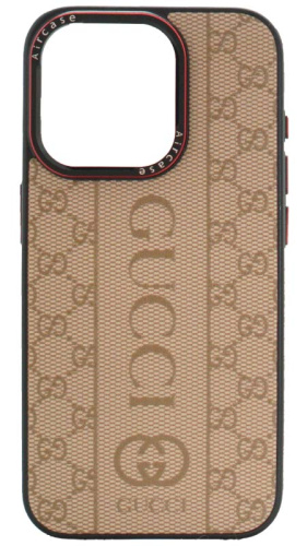 Силиконовый чехол для Apple iPhone 15 Pro кожа Gucci