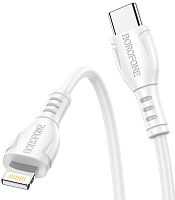 Кабель Type-C - 8 pin Borofone BX51 Triumph 1.0м 2.4A белый