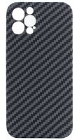 Силиконовый чехол для Apple iPhone 12 Pro карбон черно-серый