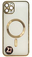 Силиконовый чехол Anyland для Apple iPhone 11 Pro Max magsafe золотой