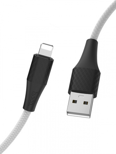 Кабель USB - Apple 8 pin HOCO X32 Excellent 1.0м круглый 2.1A белый