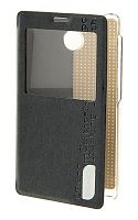 Чехол футляр-книга Usams для Nokia X Dual sim с окном (чёрный (Merry Series))