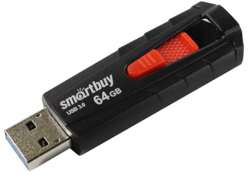 64GB флэш драйв SmartBuy IRON, черный/красный, USB3.0
