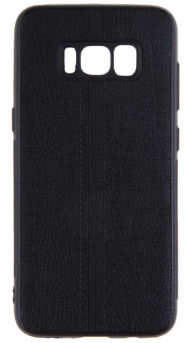Силиконовый чехол для Samsung Galaxy S8/G950 эко кожа чёрный