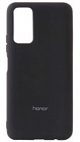 Силиконовый чехол для Huawei Honor 10x Lite с лого черный