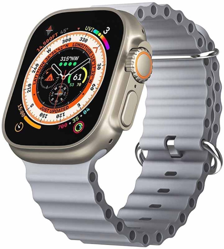 Ремешок для Apple Watch 38/40/41mm Ocean Band серый