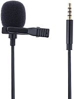 Микрофон Earldom, ET-E34, с зажимом, 20 Гц-16 кГц, -38 дБ +/- 3 дБ, Jack 3.5mm кабель 2.0м, чёрный