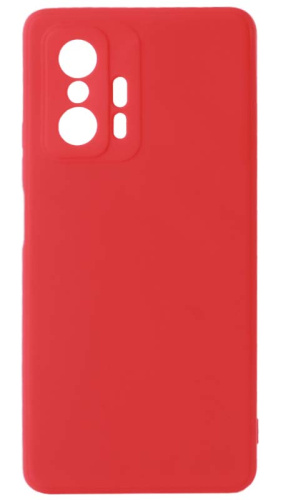 Силиконовый чехол Soft touch для Xiaomi Mi11T/11T Pro с защитой камеры красный