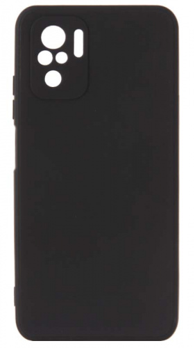 Силиконовый чехол Soft Touch для Xiaomi Redmi Note 10/Note 10S с защитой камеры черный