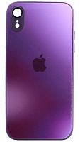 Силиконовый чехол для Apple iPhone XR стекло градиентное фиолетовый