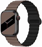 Ремешок на руку для Apple Watch 38/40/41mm двухцветный HOCO, WA22, силикон коричневый, чёрный