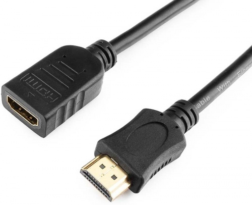 Удлинитель кабеля HDMI Cablexpert CC-HDMI4X-0.5М, 0.5М, v2.0, 19M/19F, черный