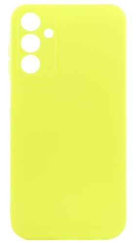Силиконовый чехол для Samsung Galaxy A15/A155 с защитой камеры матовый желтый