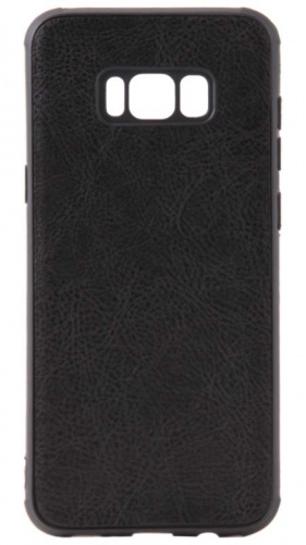 Силиконовый чехол для Samsung Galaxy S8/G950 кожа чёрный