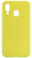 Силиконовый чехол для Samsung Galaxy A40/A405 матовый желтый