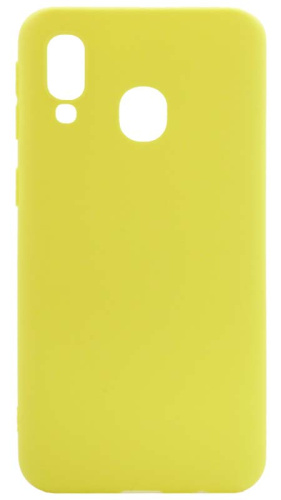 Силиконовый чехол для Samsung Galaxy A40/A405 матовый желтый