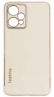 Силиконовый чехол для Realme 9 Pro глянцевый с окантовкой белый