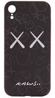 Силиконовый чехол для Apple iPhone XR Soft Kaws черный
