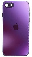 Силиконовый чехол для Apple iPhone 7/8 стекло градиентное фиолетовый