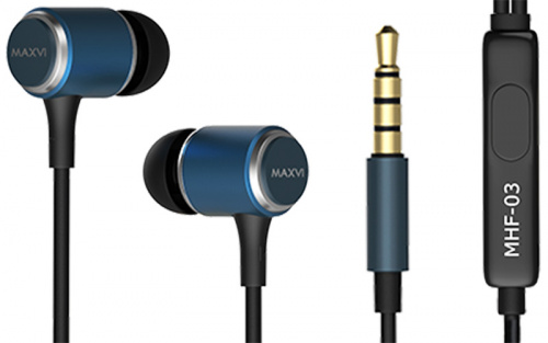 Наушники внутриканальные Maxvi MHF-03 dark blue