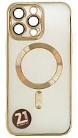 Силиконовый чехол для Apple iPhone 14 Pro Max magsafe золото