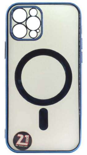 Силиконовый чехол Anyland для Apple iPhone 12 Pro magsafe синий