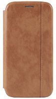 Чехол-книга OPEN COLOR для Samsung Galaxy J260/J2 Core с прострочкой светло-коричневый
